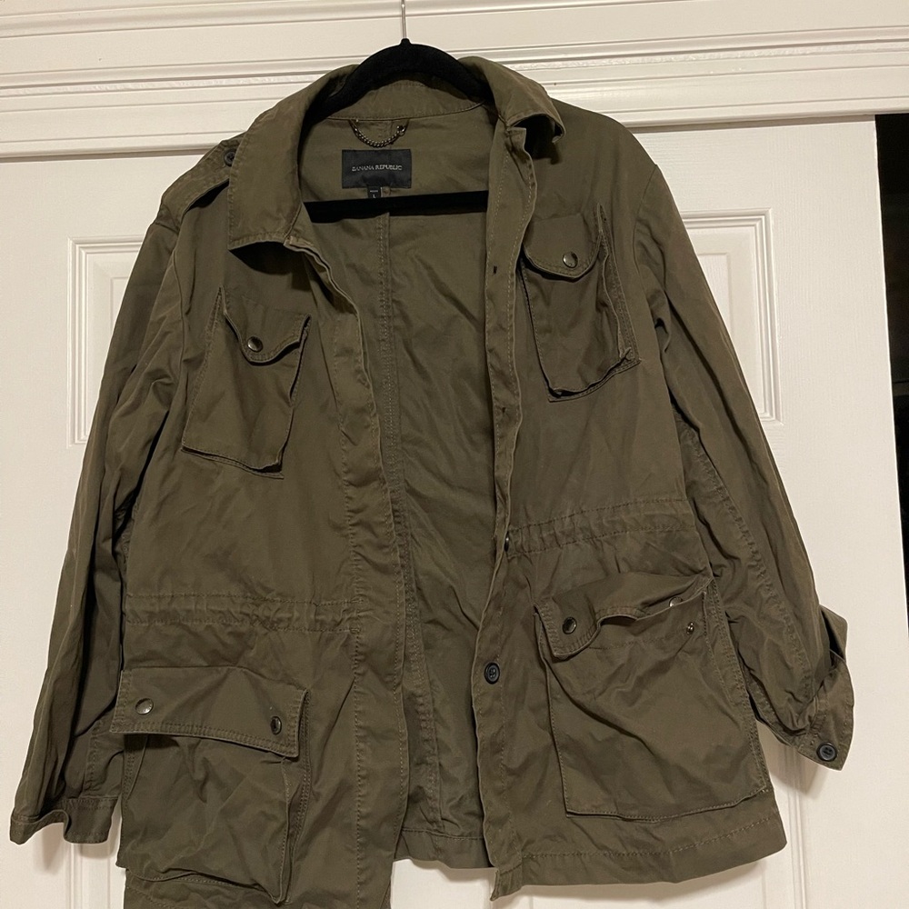 Banana Republic Olive Utility Field Jacket